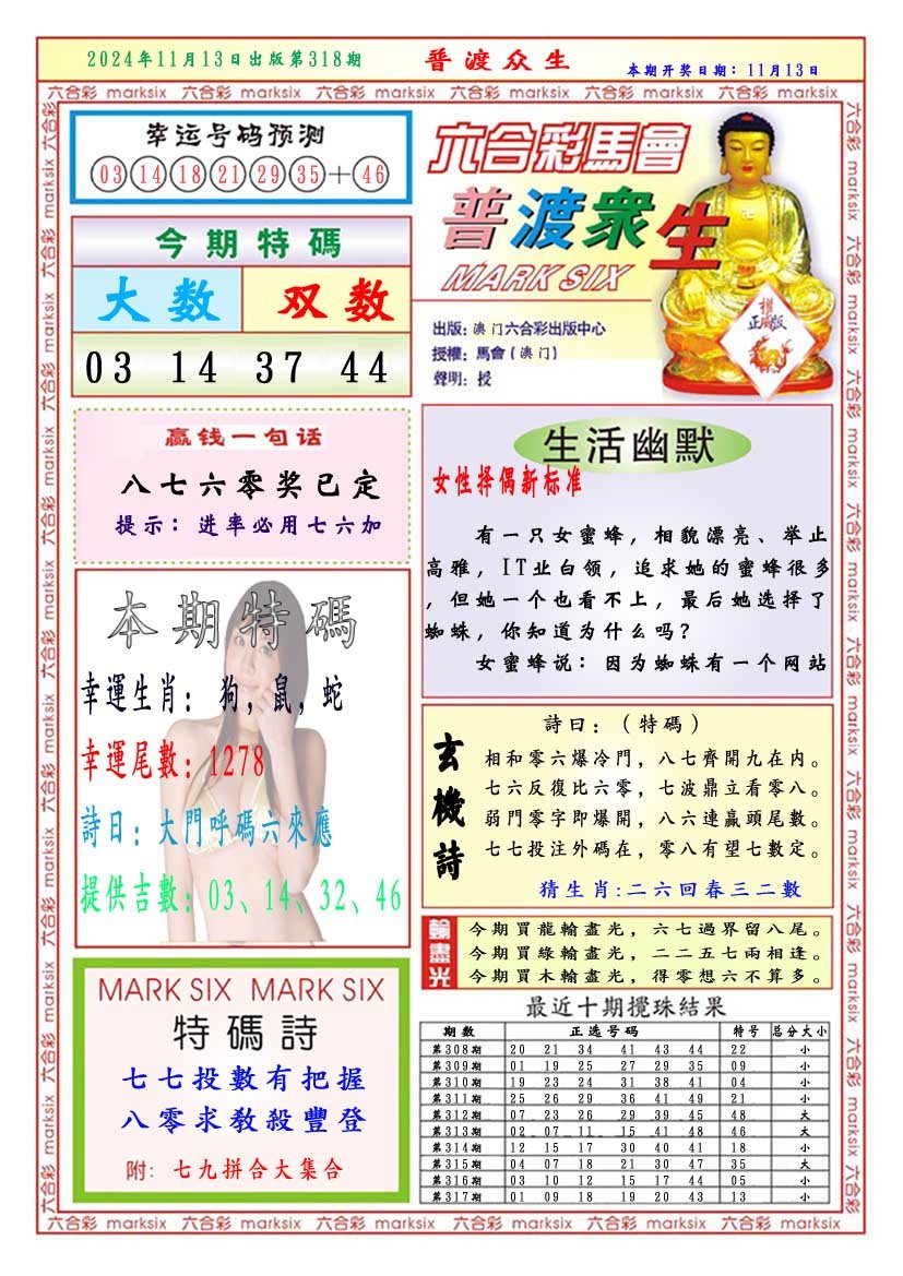 2024318期普渡众生