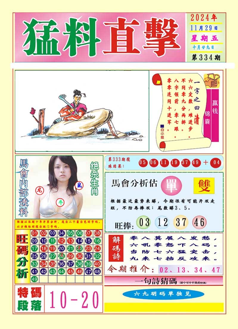 2024334期猛料直击A