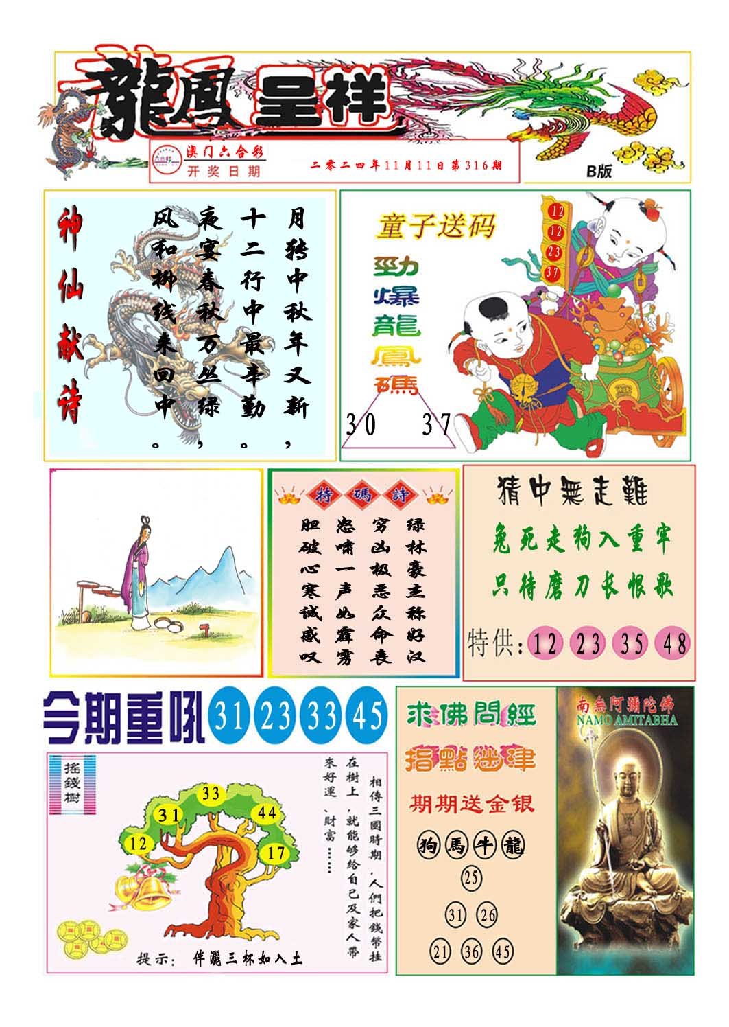2024316期龙凤呈祥B