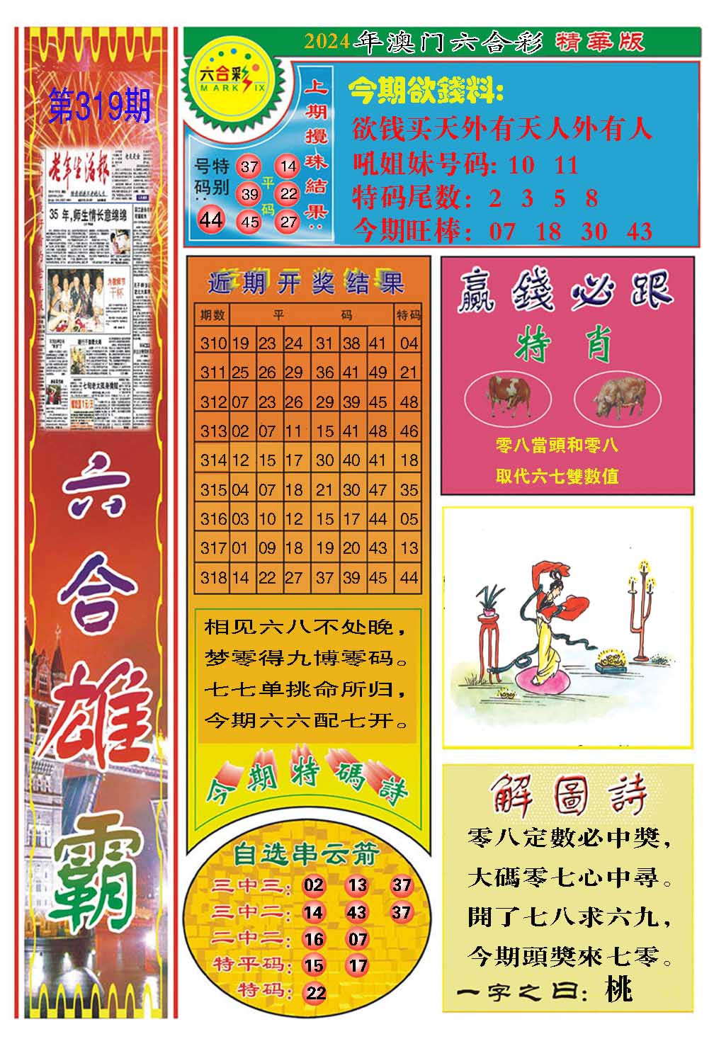 2024319期六合雄霸