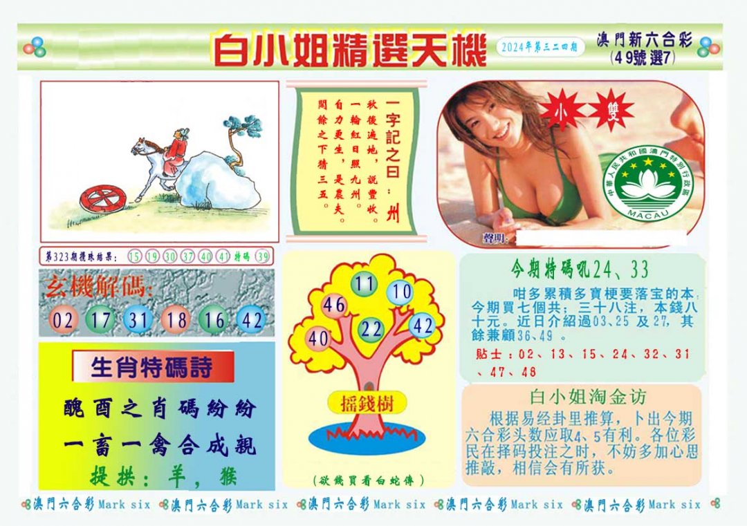 2024324期白小姐精选玄机A