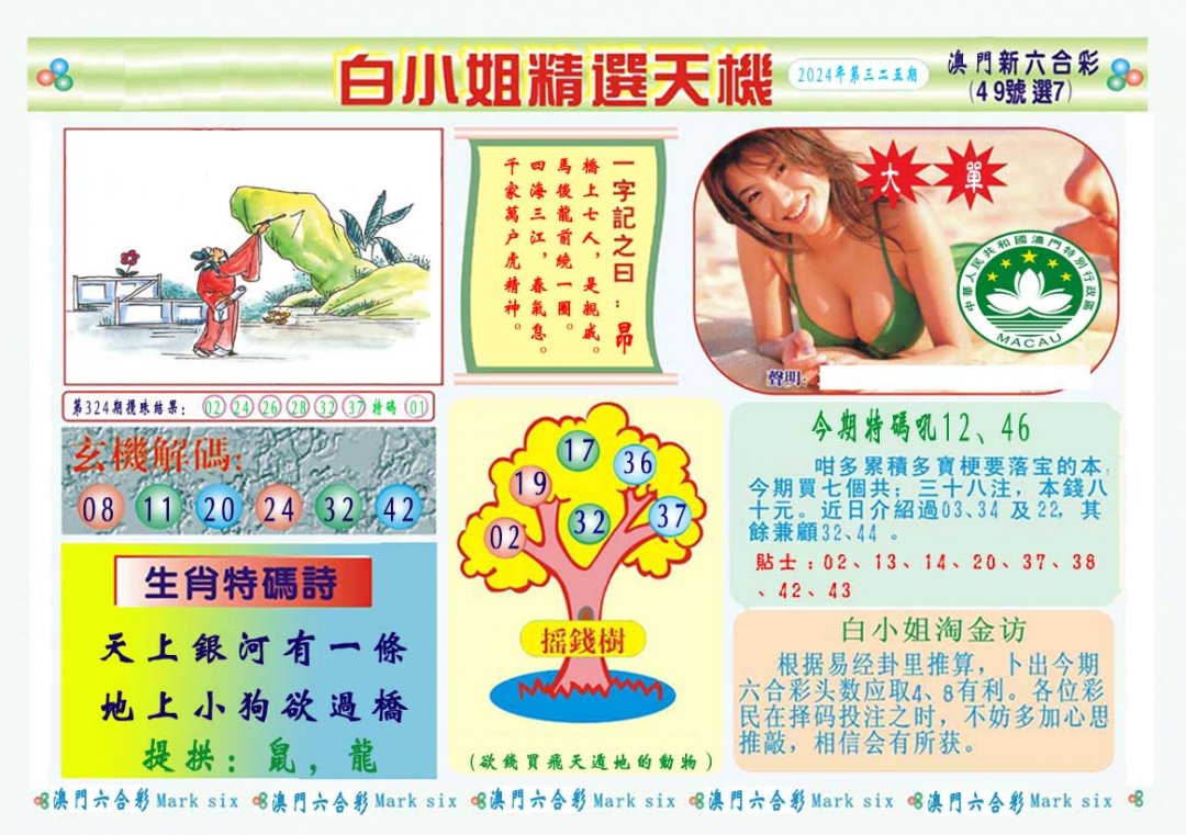 2024325期白小姐精选玄机A
