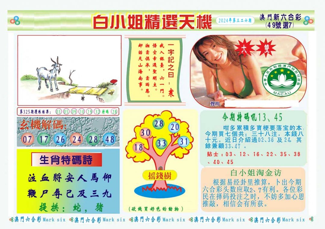 2024326期白小姐精选玄机A