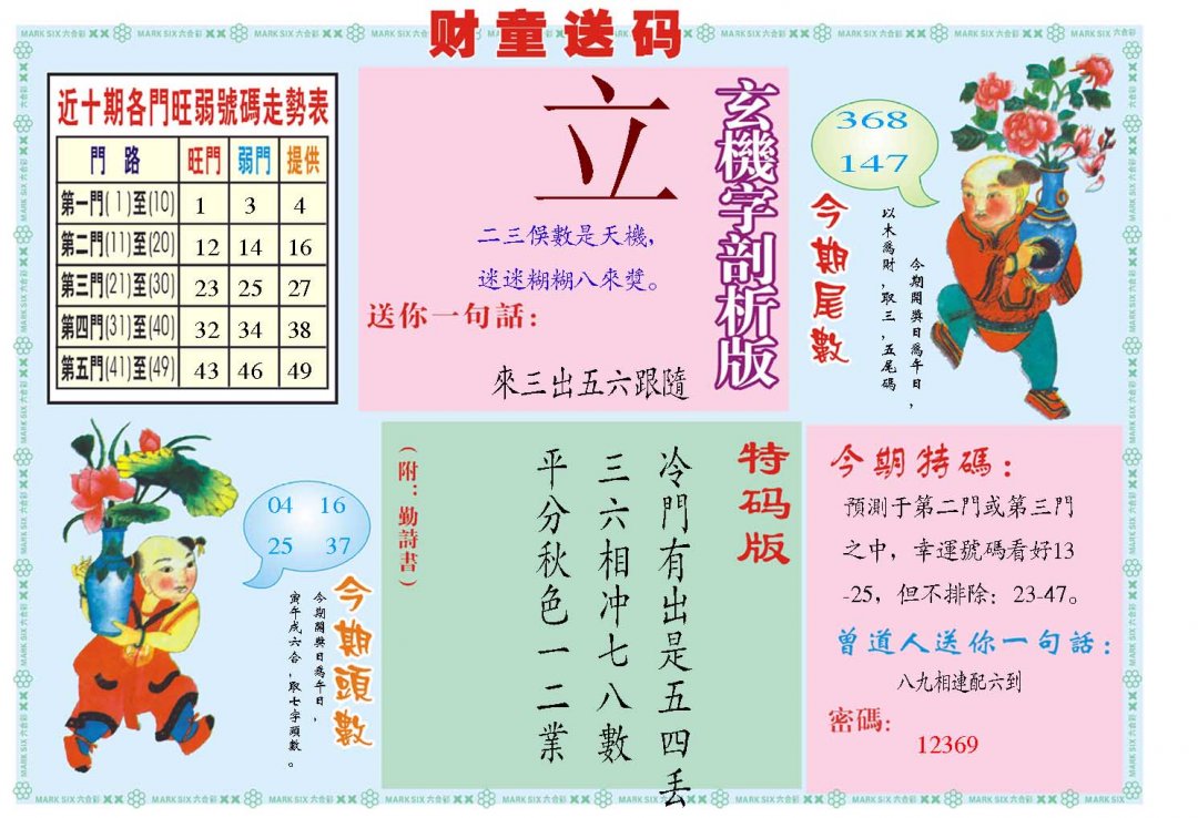 2024306期财童送宝B