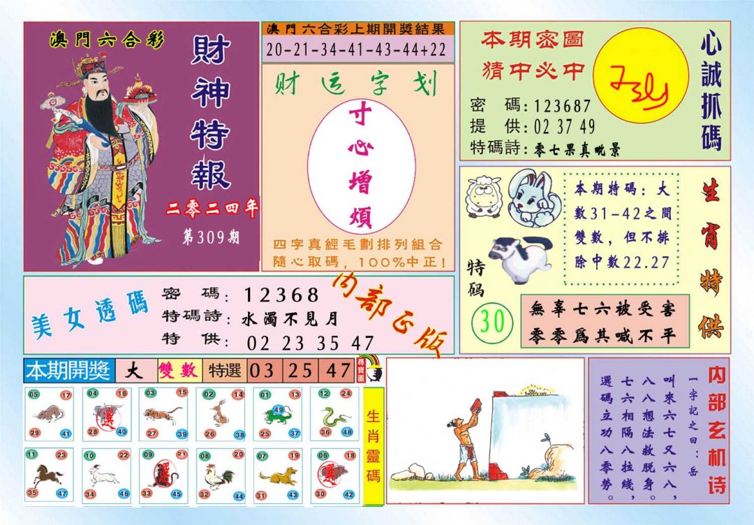 2024309期财神特报