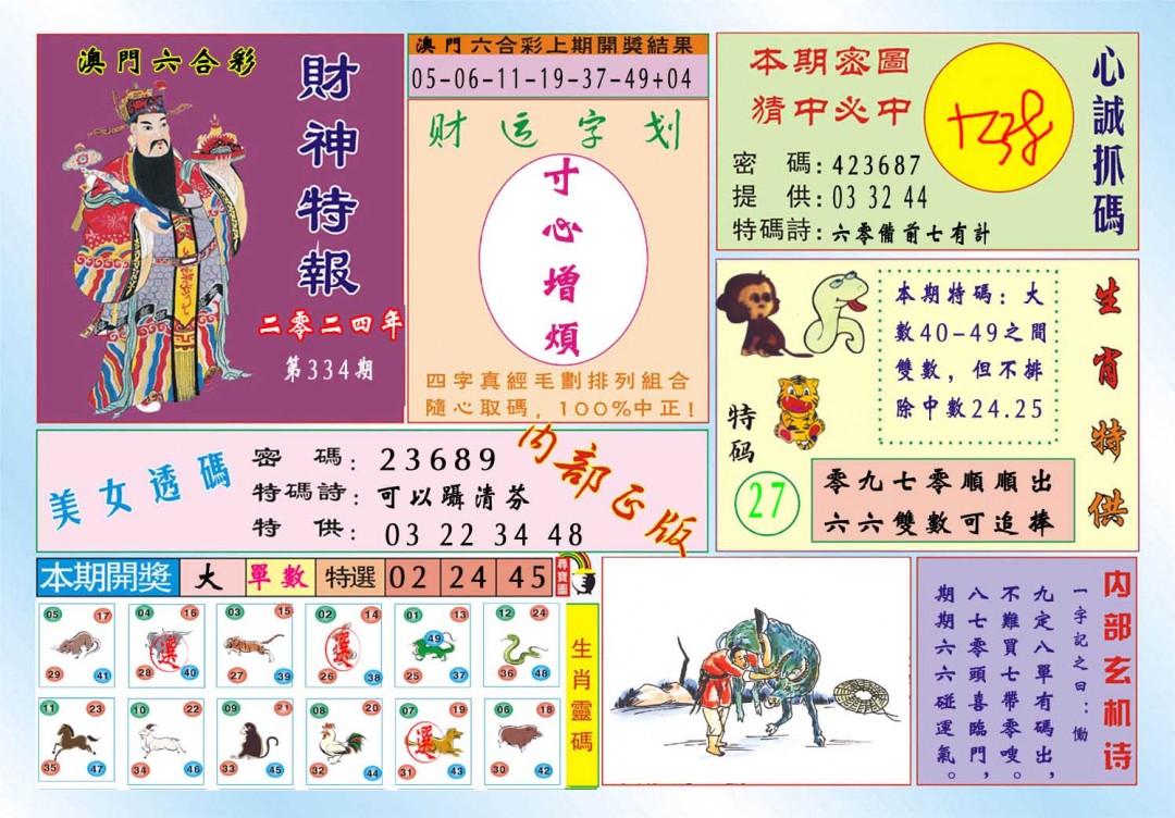 2024334期财神特报