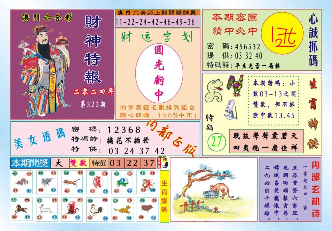 2024322期财神特报