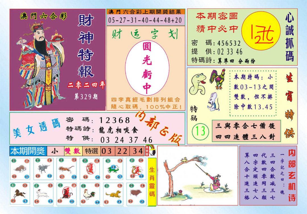 2024329期财神特报