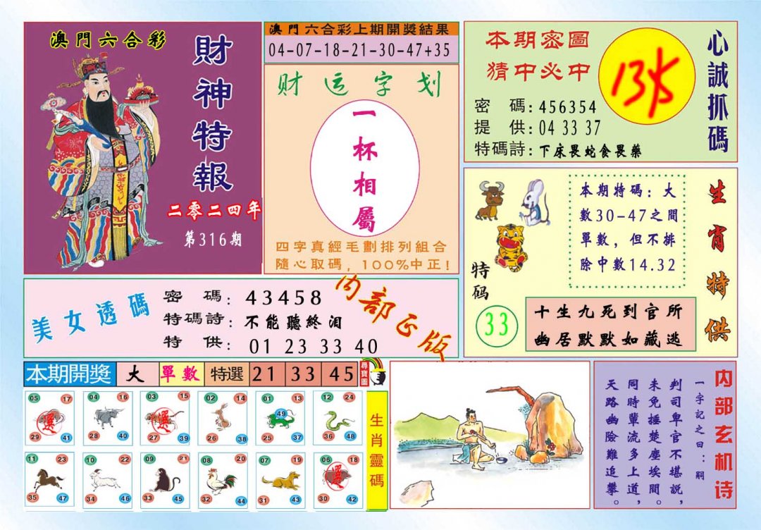2024316期财神特报