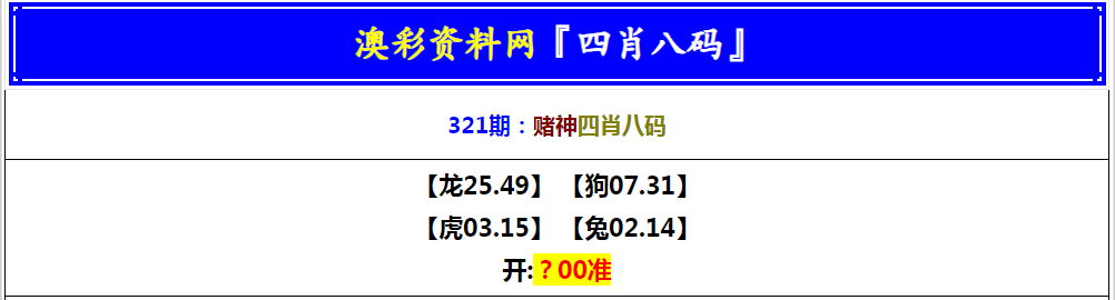 2024321期赌神四肖八码
