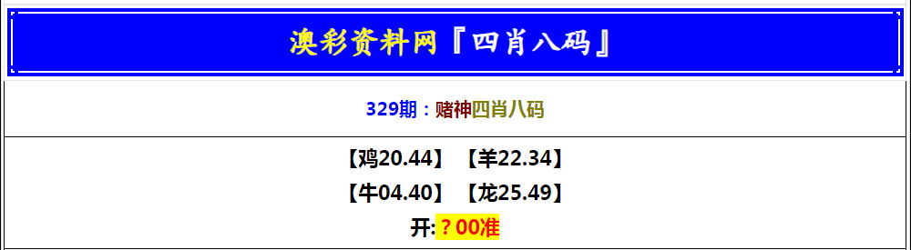 2024329期赌神四肖八码