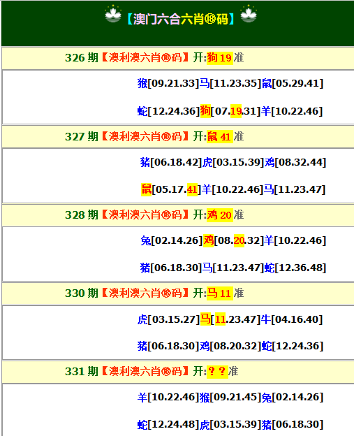 2024331期澳利澳六肖18码