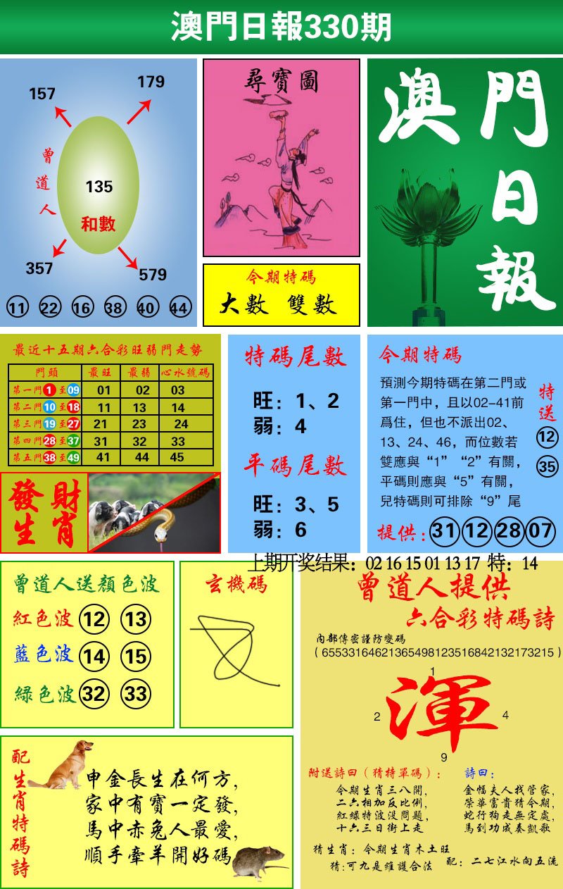 2024330期澳门日报