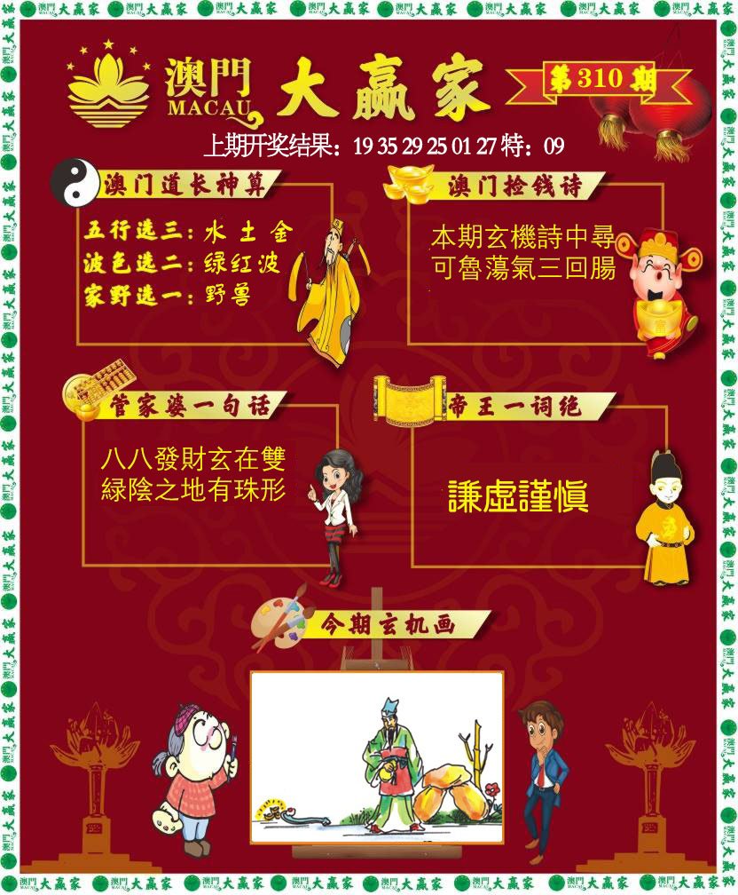 2024310期大赢家