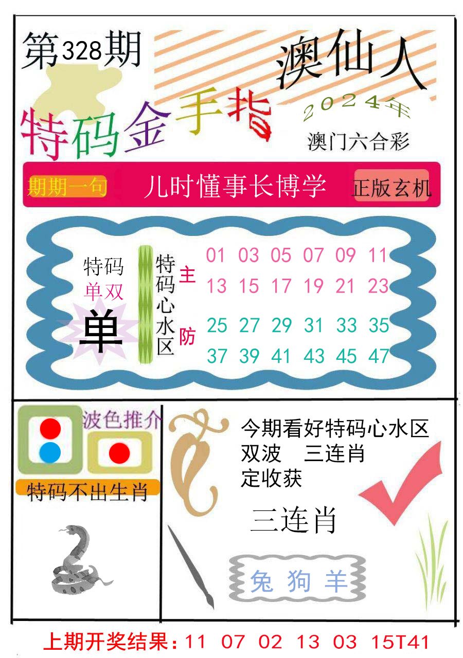 2024328期特码金手指
