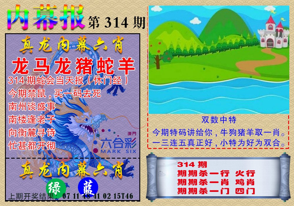 2024314期真龙内幕报