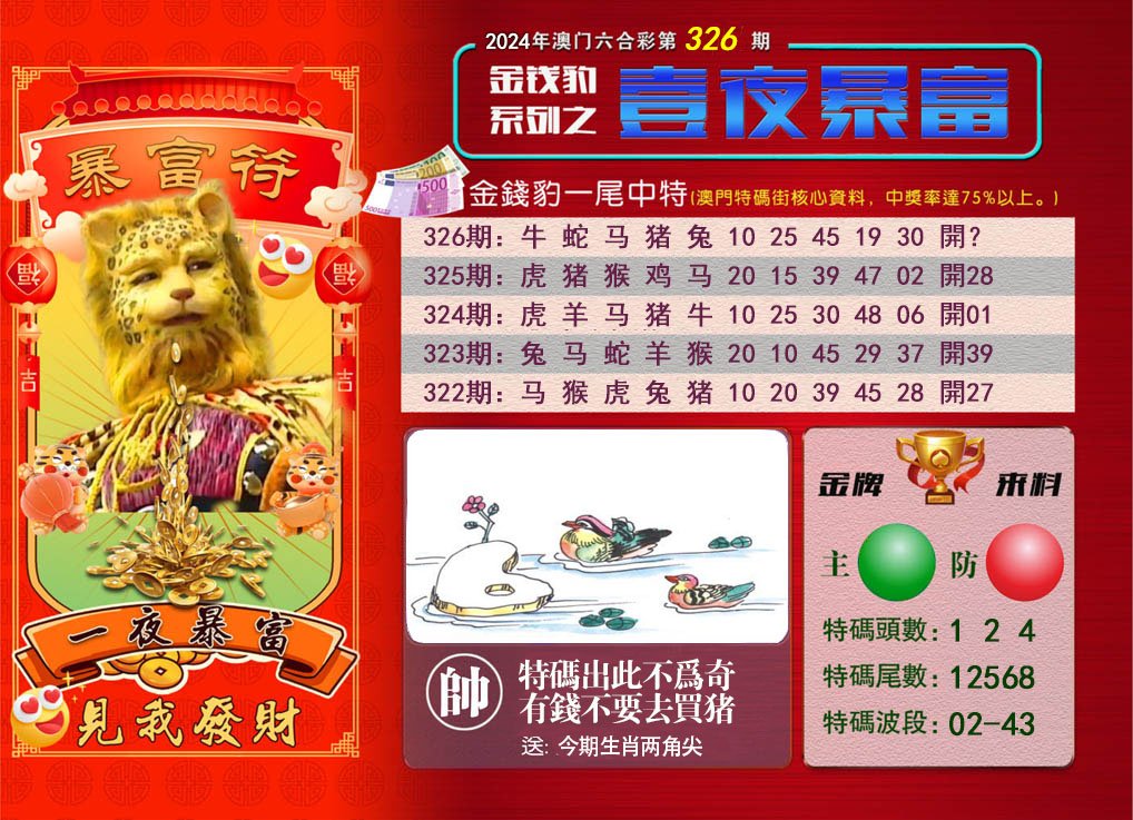 2024326期一夜暴富