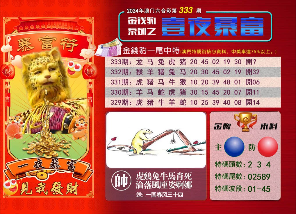 2024333期一夜暴富