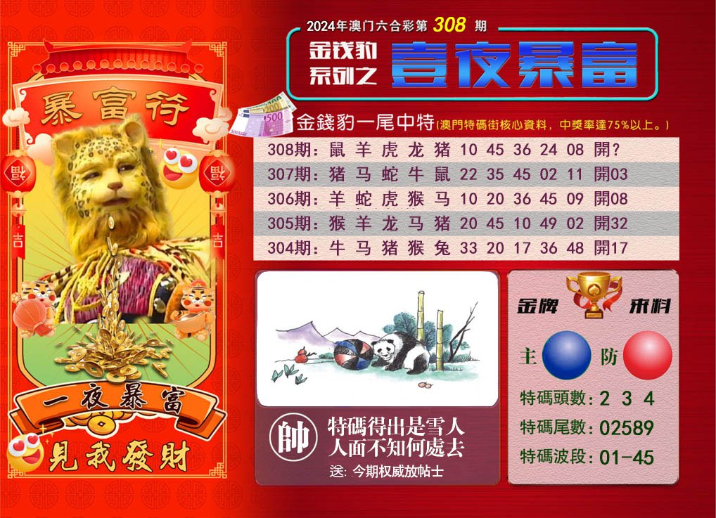 2024308期一夜暴富