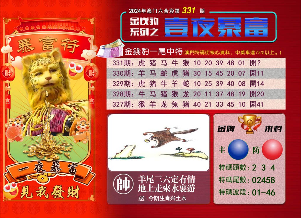 2024331期一夜暴富