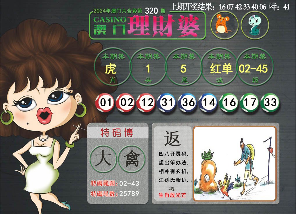 2024320期澳门理财婆