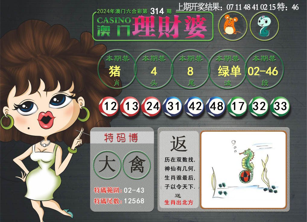 2024314期澳门理财婆