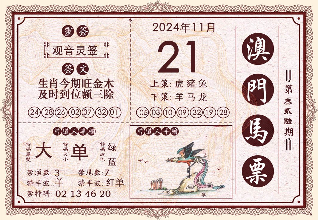 2024326期澳门马票