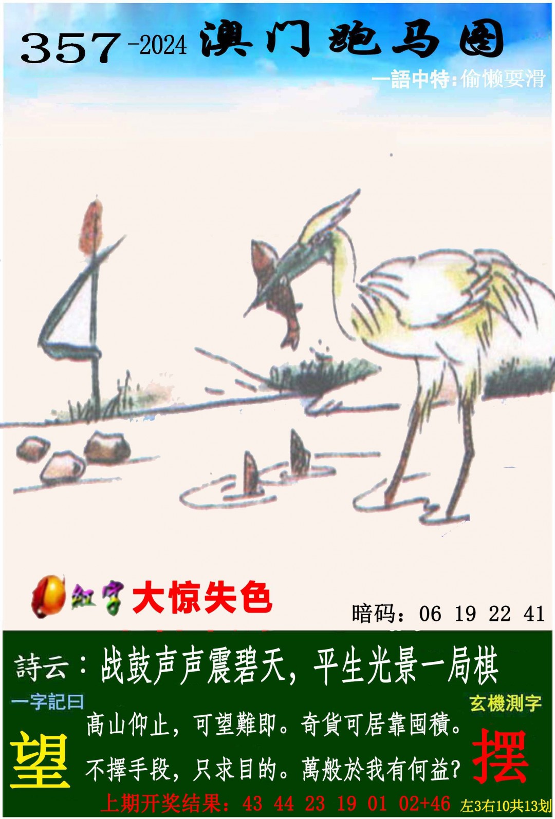 2024357期跑马图