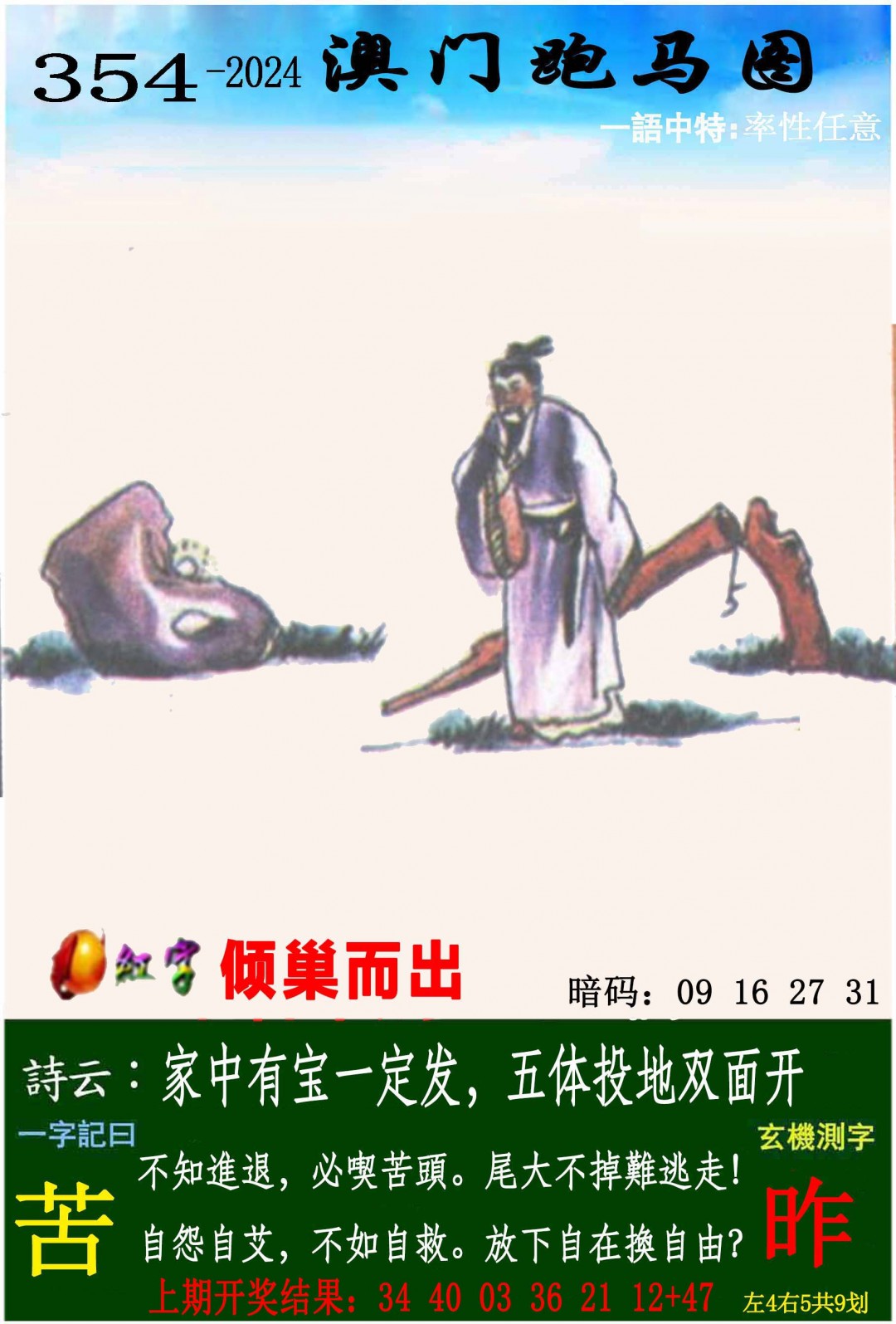 2024354期跑马图