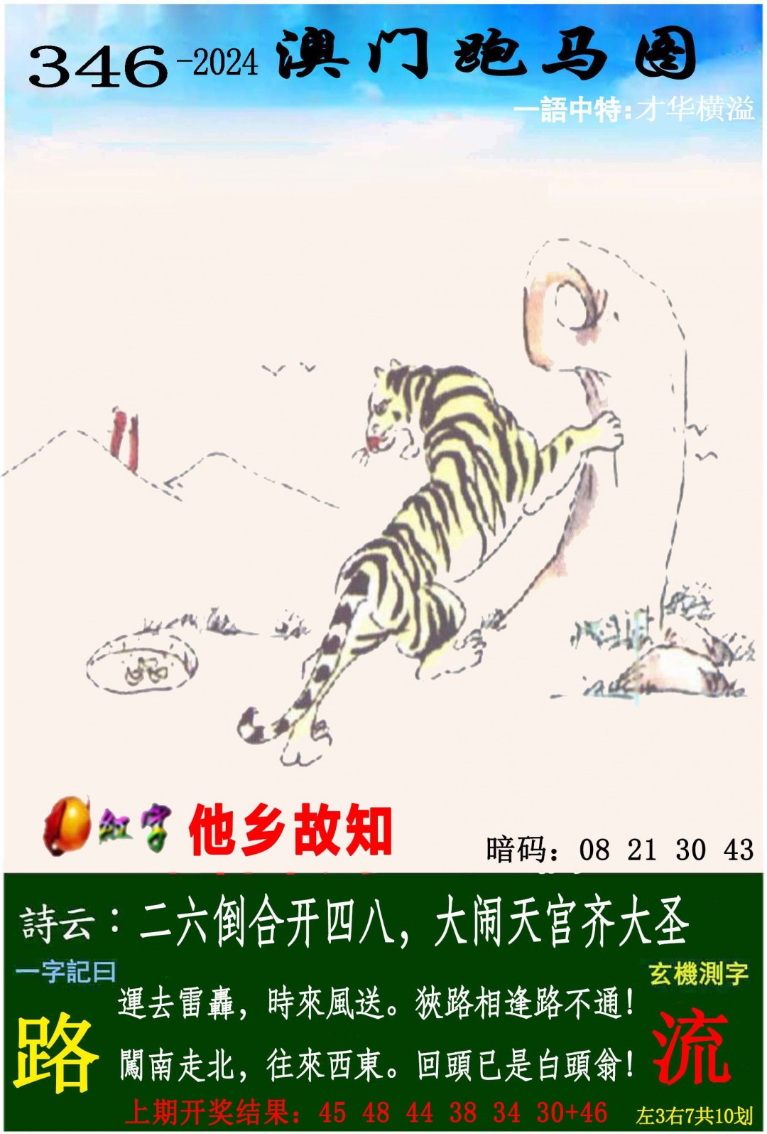 2024346期跑马图