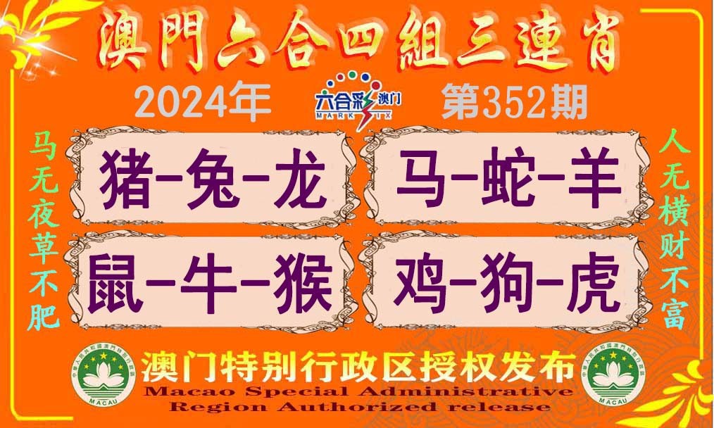 2024352期六合四组三连肖