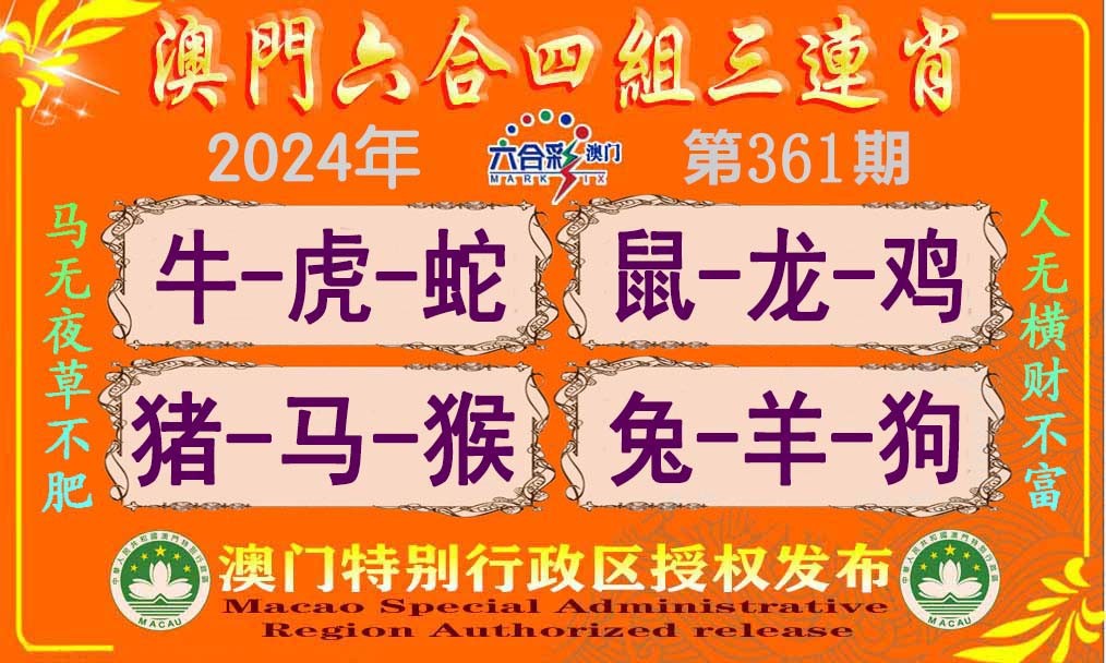 2024361期六合四组三连肖