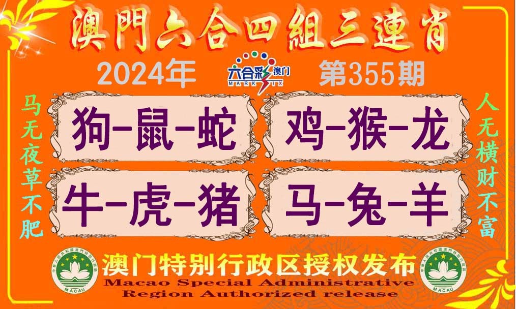 2024355期六合四组三连肖