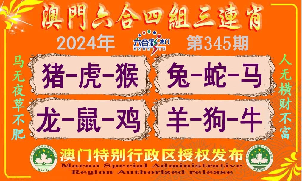 2024345期六合四组三连肖
