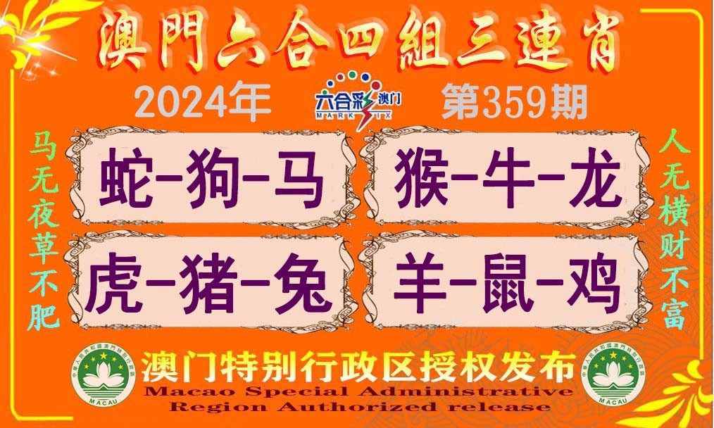 2024359期六合四组三连肖