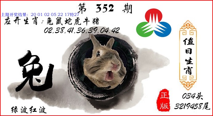 2024352期值日生肖