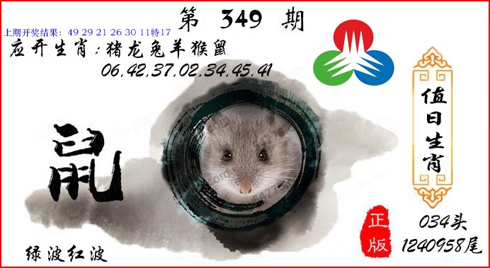 2024349期值日生肖