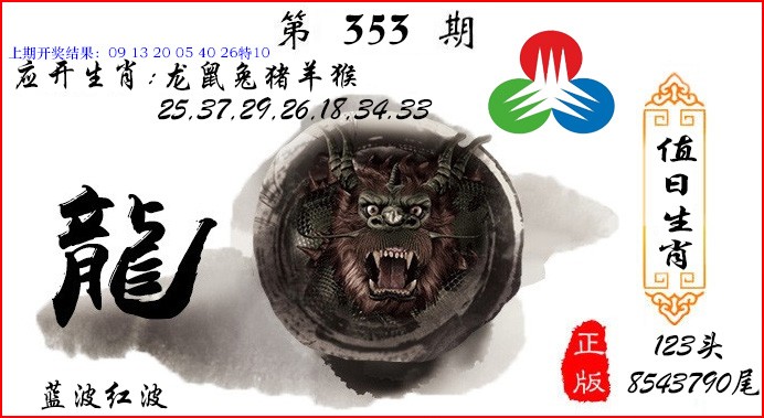 2024353期值日生肖