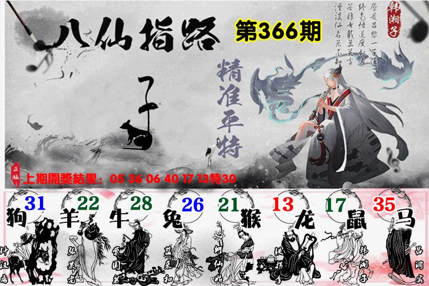 2024366期八仙指路