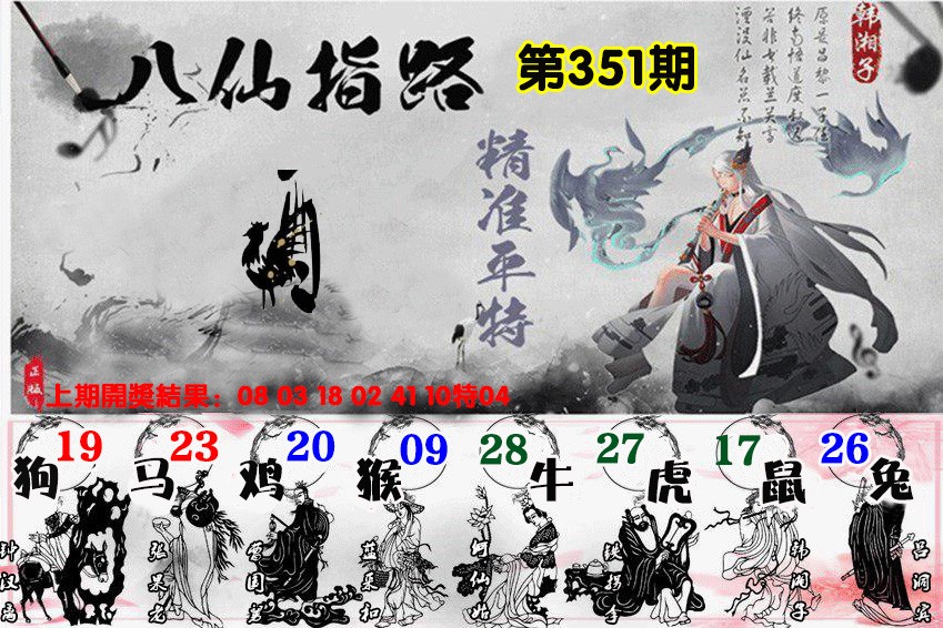 2024351期八仙指路