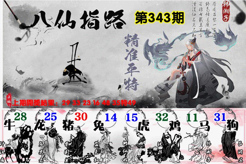 2024343期八仙指路