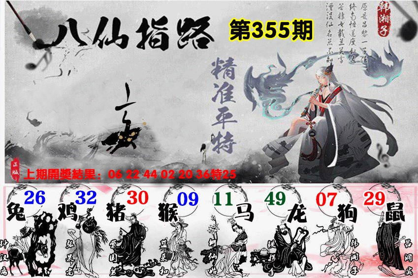 2024355期八仙指路