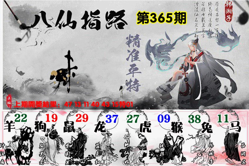 2024365期八仙指路