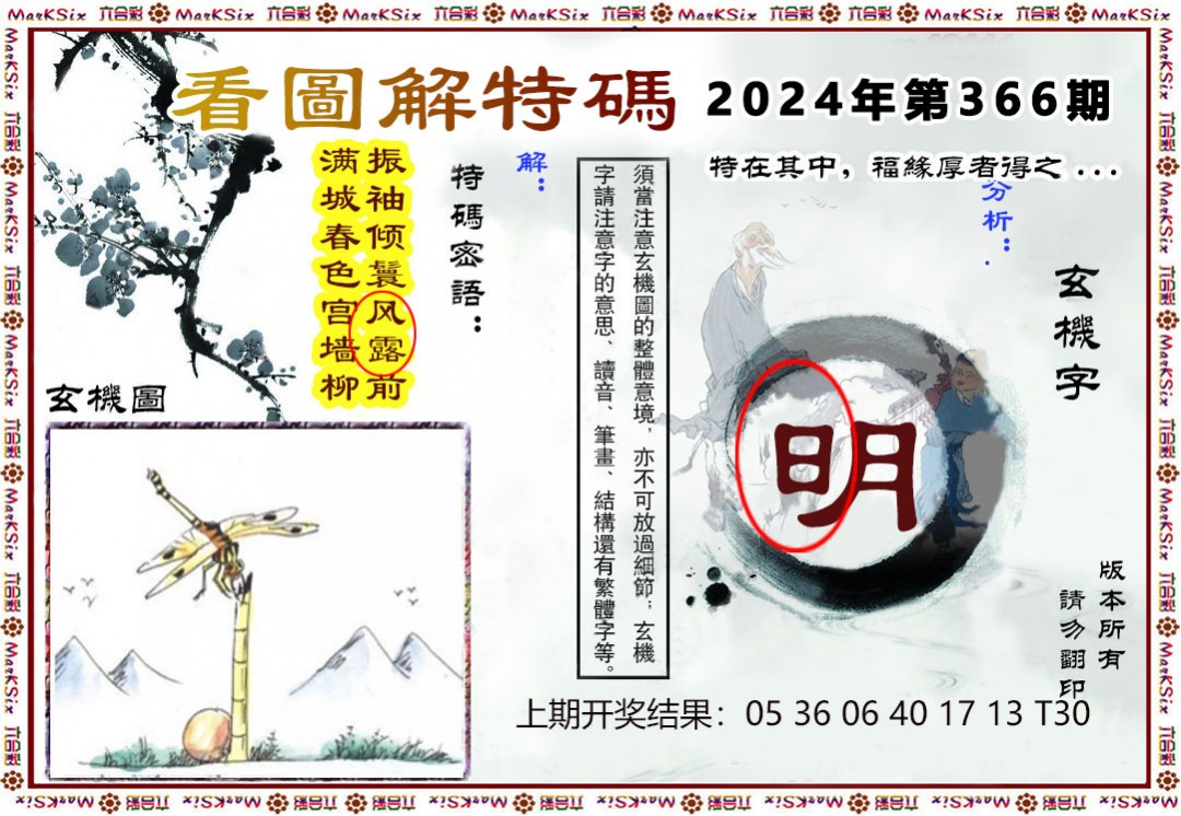 2024366期看图解特码