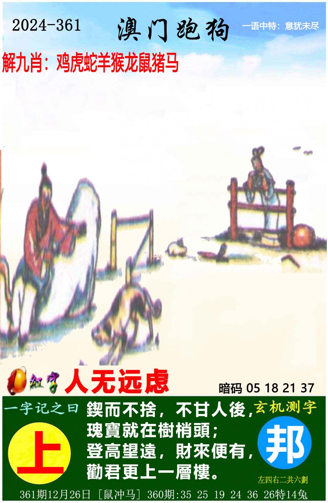 2024361期澳门跑狗图