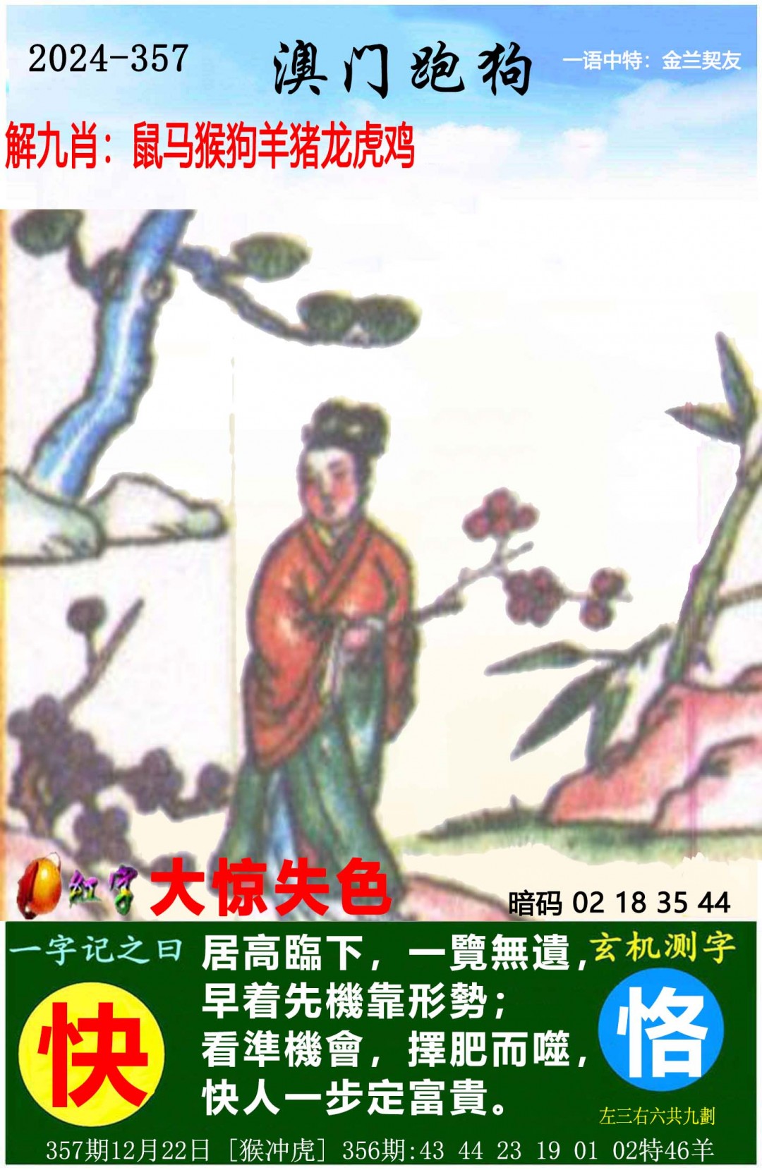 2024357期澳门跑狗图