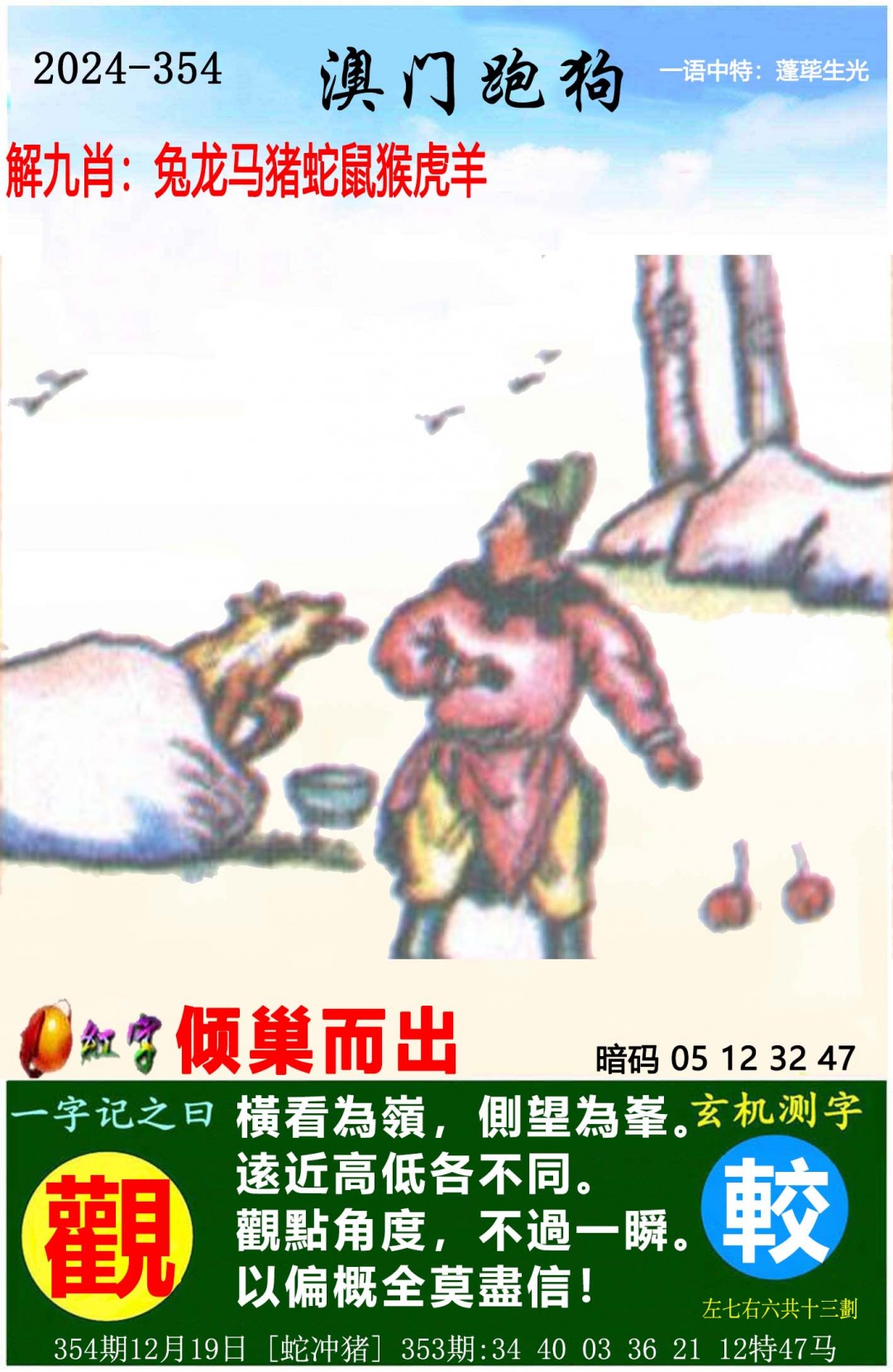 2024354期澳门跑狗图