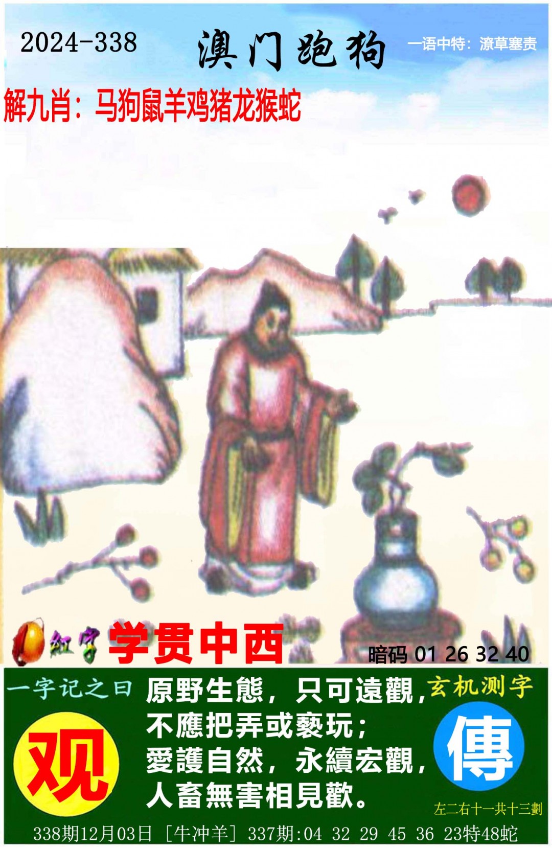 2024338期澳门跑狗图