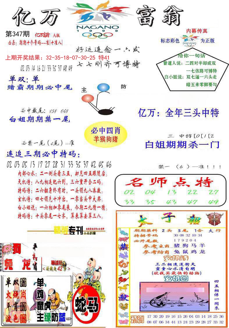2024347期亿万富翁A