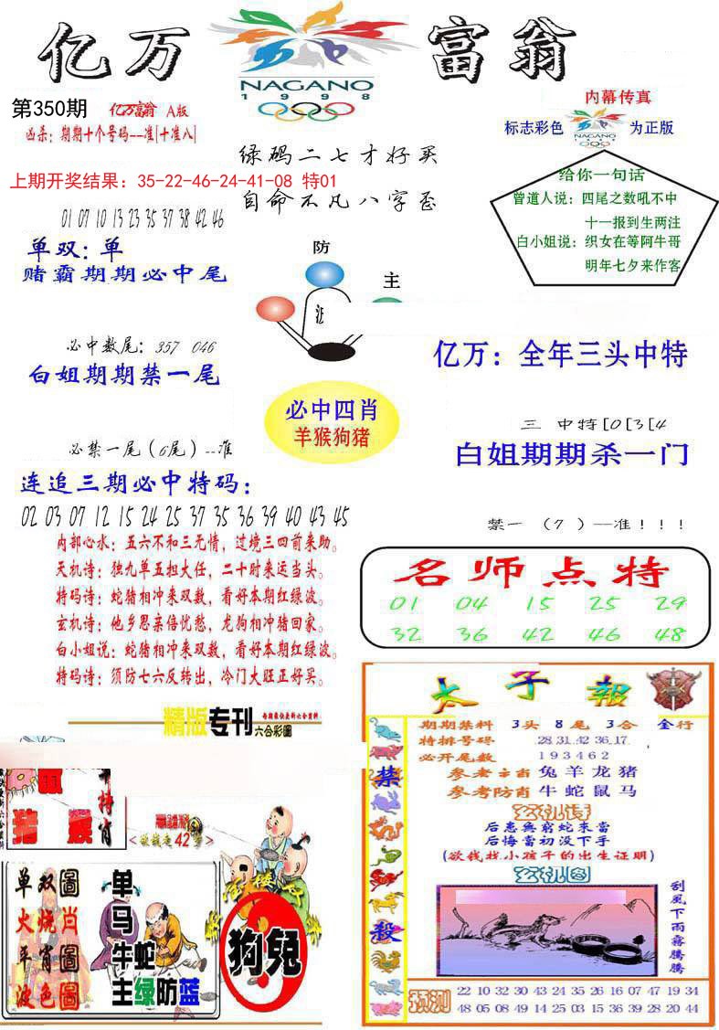 2024350期亿万富翁A